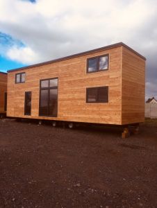 Tiny house, 11 x 3, modřínové palubky 13