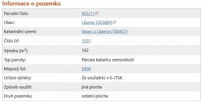 Prodej pozemku v Liberci 2